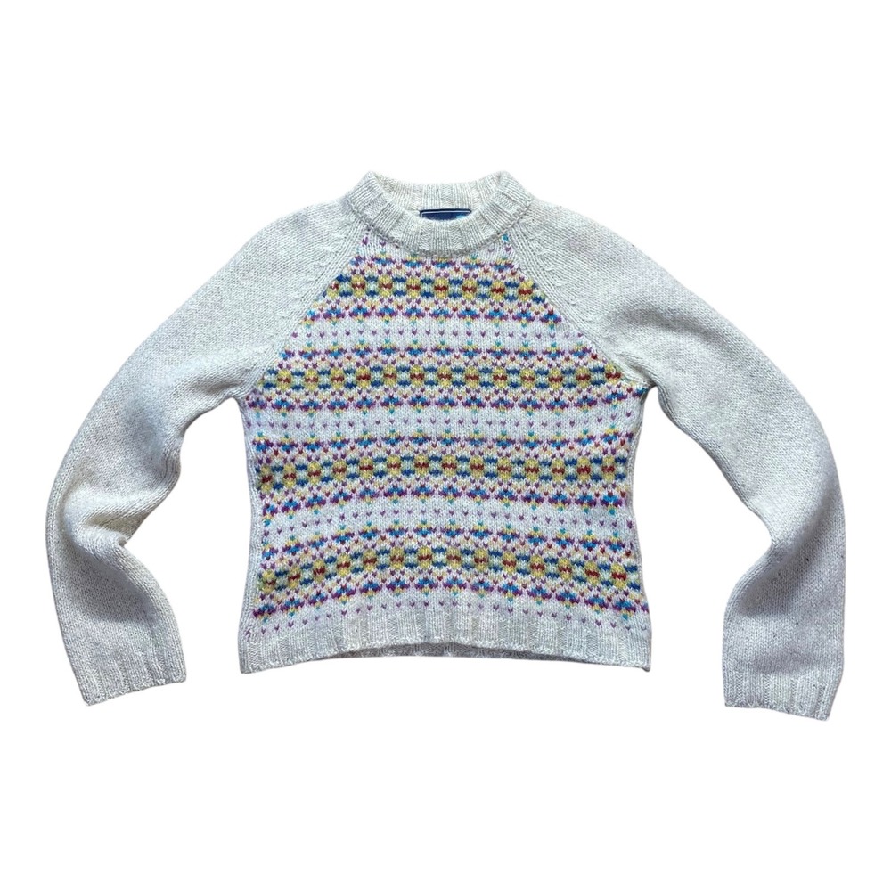 Ireland's Eye Wool Silk Fair Isle Sweater Women's M Multicolor Wool/Silk, Size S